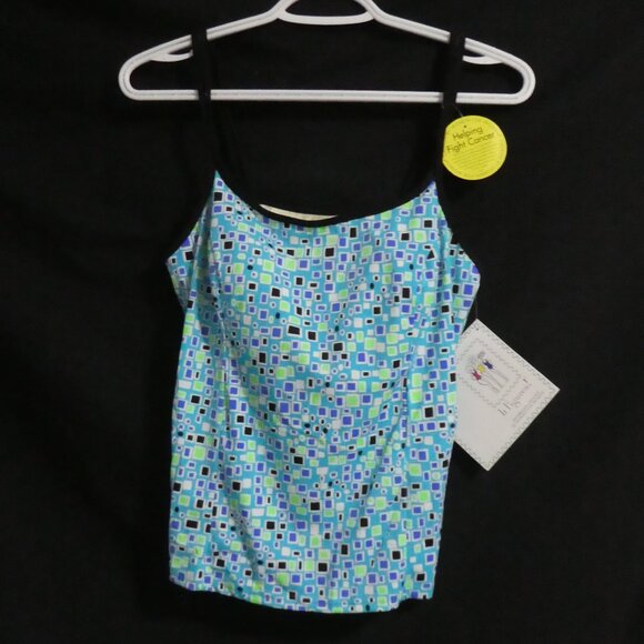IT FIGURES! | size 12 | Swimsuit Top | Double Spaghetti Strap | NWT - Picture 1 of 16